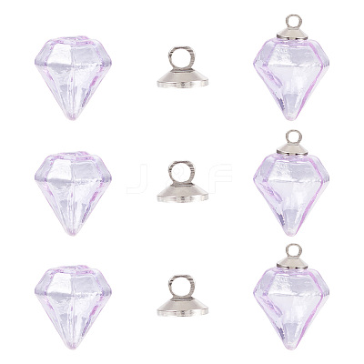 DIY Diamond Glass Bottles Pendants Making Kits DIY-TA0012-40D-1