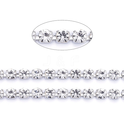 304 Stainless Steel Rhinestone Strass Chains STAS-T055-12P-A-1