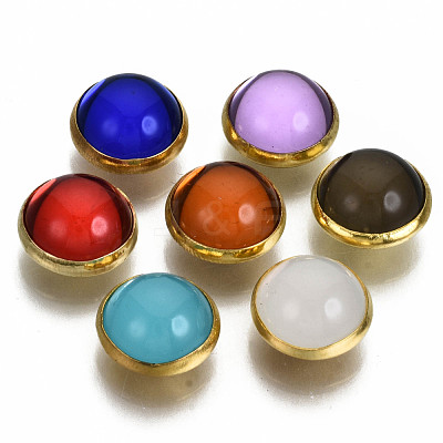 4-Hole Translucent Acrylic Sewing Buttons BUTT-T008-10mm-M-G-1