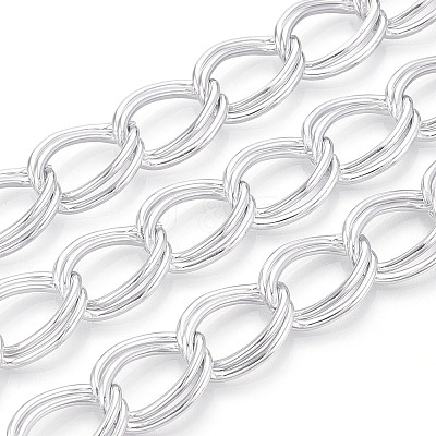 Aluminium Double Curb Chains CHA-N004-04P-1