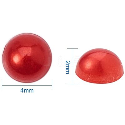 ABS Plastic Cabochons SACR-PH0005-4mm-01-1