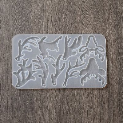 DIY Christmas Silhouette Silicone Pendant Molds DIY-F140-02B-1
