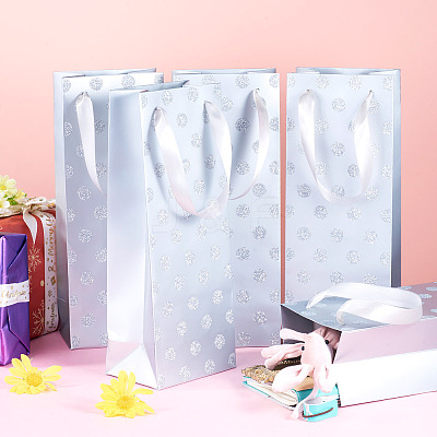 Paper Wave Point Glitter Powder Carry Storage Tote Bags ABAG-TAC0035-15B-1