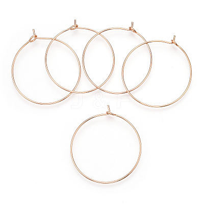 Long-Lasting Plated Brass Hoop Earrings Findings KK-K204-179LG-NF-1