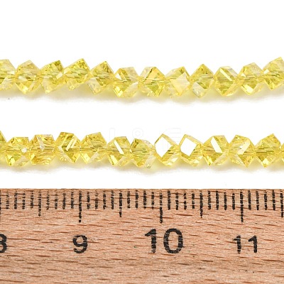 Electroplate Transparent Glass Beads Strands GL-CBA7A17-01A-13-1