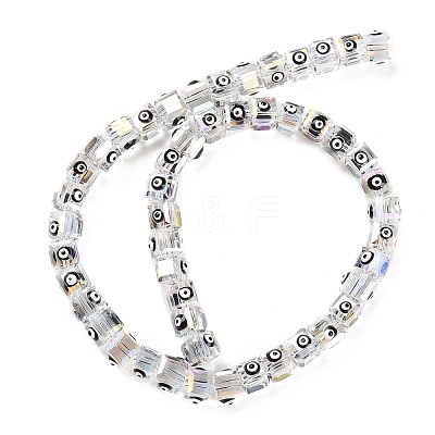 Transparent Glass Beads Strands LAMP-F032-04A-1