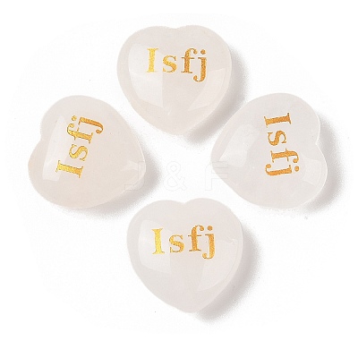 Natural Quartz Crystal Heart Engraving MBTI Figurines Statues for Home Office Desk Decorations X1-G-K353-05G-1