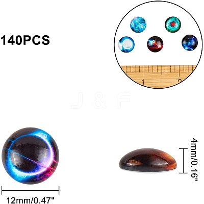 Flatback Glass Cabochons for DIY Projects GGLA-AR0001-01J-1