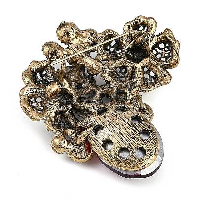 Zinc Alloy Colorful Rhinestone Brooch LS-JEWB-U011-03AS-05-1