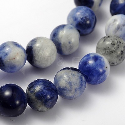 Natural Sodalite Beads Strand GSR6mmC013-1