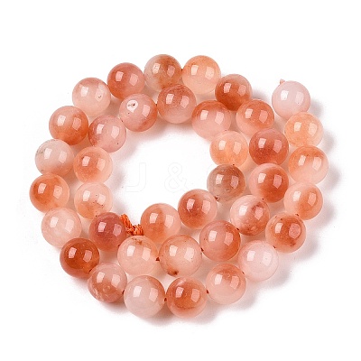 Dyed Natural White Jade Beads Strands G-T138-10mm-210-29-1