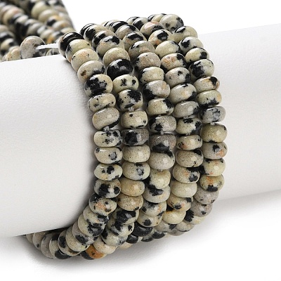 Natural Dalmatian Jasper Beads Strands G-K343-C36-01-1