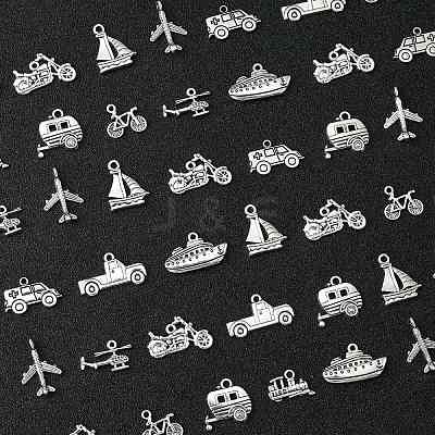 100pcs 10 Style Tibetan Style Alloy Pendants TIBEP-CJ0001-31-1