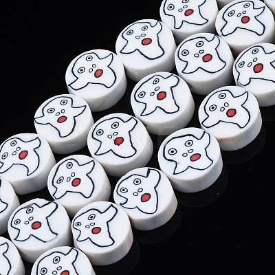 Handmade Polymer Clay Bead Strands CLAY-S096-039-1