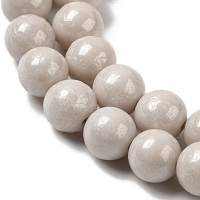 Cubic Zirconia Imitation Pearl Bead Strands ZIRC-P109-03C-01-1