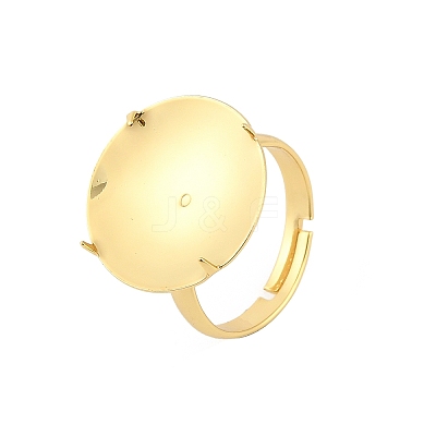 Brass Adjustable Finger Rings Findings KK-A272-04C-G-1