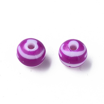 Opaque Striped Acrylic Beads MACR-S373-27A-02-1
