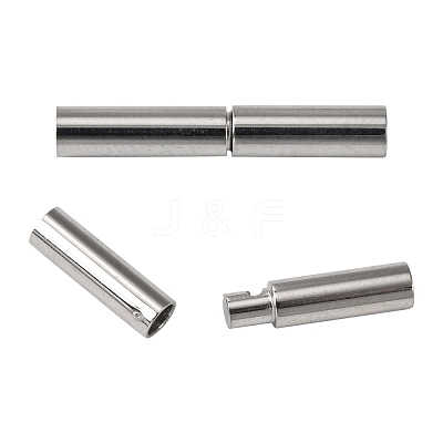 Tarnish Resistant 304 Stainless Steel Bayonet Clasps STAS-L134-06-1