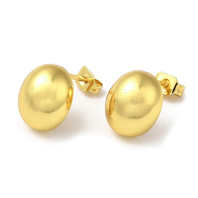Rack Plating Brass Oval Stud Earrings EJEW-Q766-08G-1