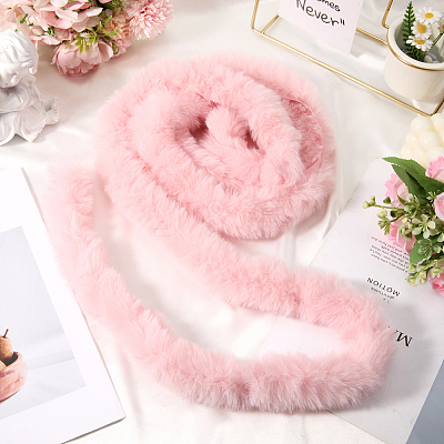 2Pcs 2 Colors Faux Fur Chenille Stick Fabric Roll for Christmas Tree Decor or Wreath Bows Craft FIND-CY0001-49-1