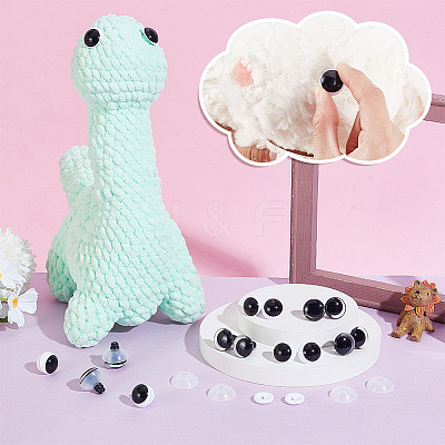 25Sets Flat Round Plastic Doll Craft Eyes FIND-GA0005-41-1