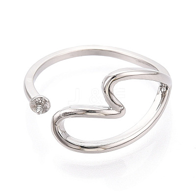 Heart Brass Cup Peg Ring Settings KK-N274-22P-1