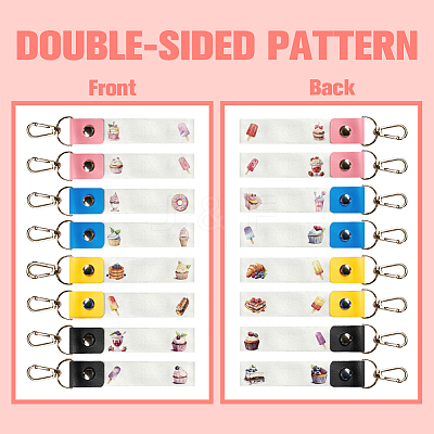 PU Leather & Cotton Name Marker Keychain AJEW-WH0514-030-1