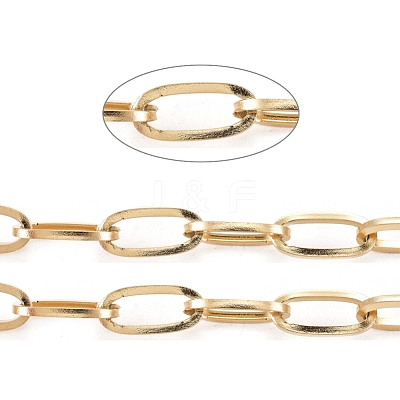 3.28 Feet Ion Plating(IP) 304 Stainless Steel Paperclip Chains X-CHS-F009-02B-G-1