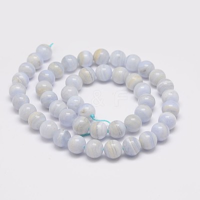 Natural Blue Lace Agate Bead Strands G-K153-B02-6mm-AB-1