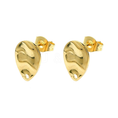 304 Stainless Steel Stud Earring Findings Ion Plating(IP) X-STAS-L024-003G-07-1