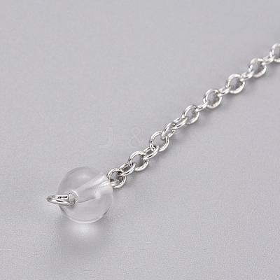 Natural Crystal Sphere Dowsing Pendulums BJEW-E292-A10-1