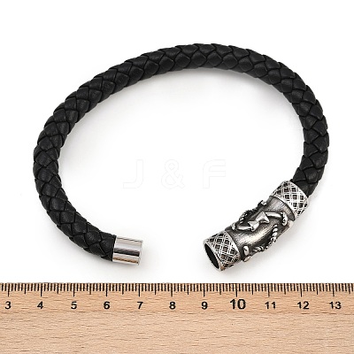 Braided Microfiber Leather Bracelets for Men Women BJEW-H631-01AS-01-1