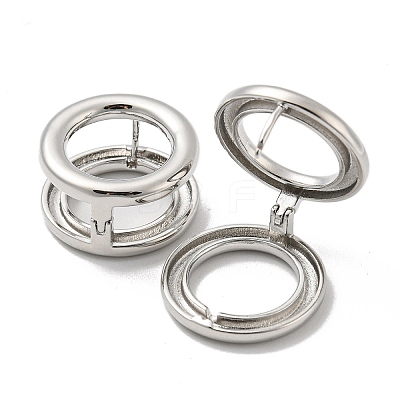 Brass Hoop Earrings EJEW-E295-29P-1