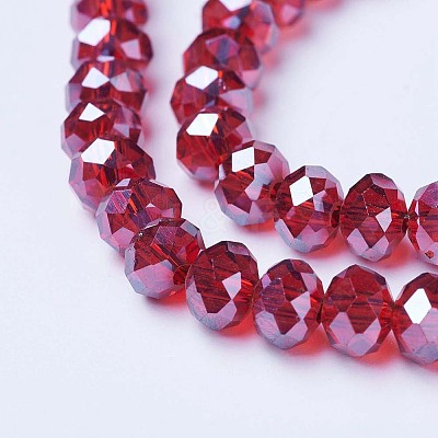 Electroplate Glass Beads Strands EGLA-A034-T4mm-A06-1