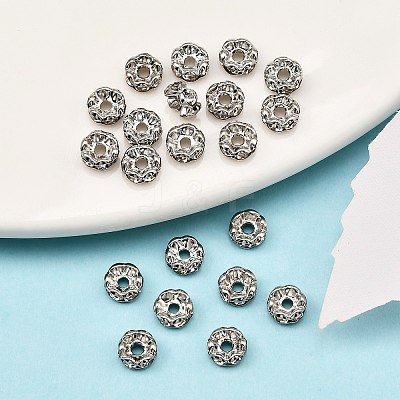 Brass Rhinestone Spacer Beads RB-A014-L5mm-01P-1
