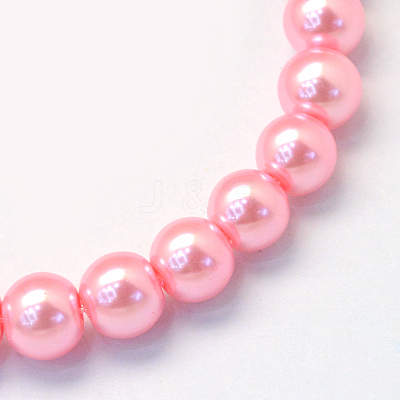 Baking Paint Pearlized Glass Pearl Round Bead Strands HY-Q003-10mm-53-A-1
