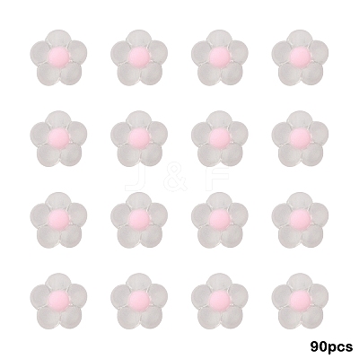 90Pcs Transparent Acrylic Beads TACR-YW0002-23B-1
