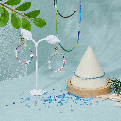 225g 17 Style Glass Seed Glass Bugle & Round Beads SEED-DC0001-02B-1