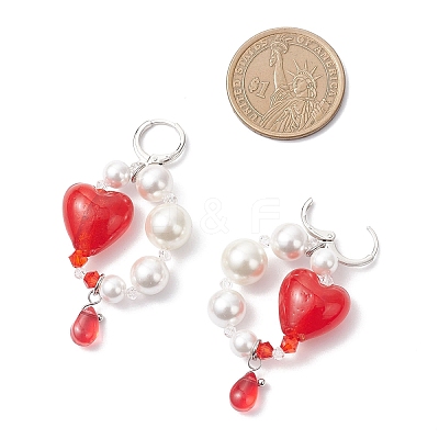 Brass Heart Hoop Earrings EJEW-TA00762-1