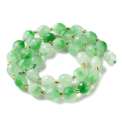 Natural Dyed White Jade Beads Strands G-N342-149A-01-1