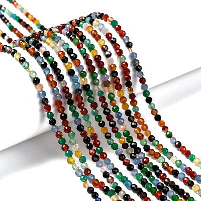 Natural Agate Beads Strands X-G-A129-3mm-A06-1