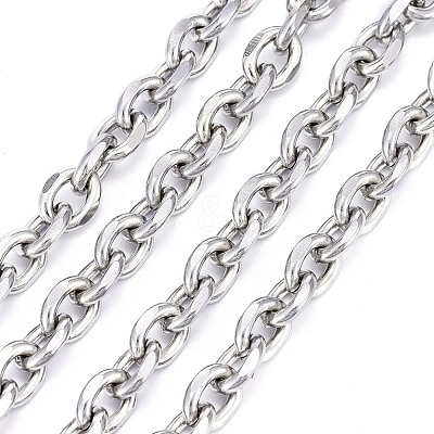 Tarnish Resistant 304 Stainless Steel Cable Chains CHS-P007-27P-05-1