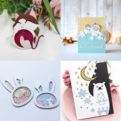 Pet Gog Frame Metal Cutting Dies Stencils DIY-GF0001-19-1