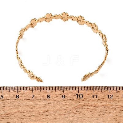 304 Stainless Steel Cuff Bangles BJEW-P355-02G-1