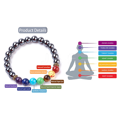 Gemstone Stretch Bracelets BJEW-P179-04-1