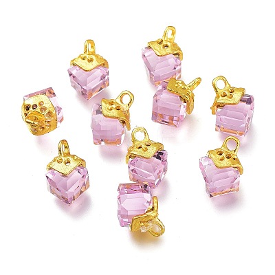 Transparent Glass Pendants GLAA-H100-01G-1