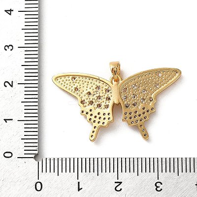Brass Micro Pave Cubic Zirconia Pendants KK-P320-03B-G-1