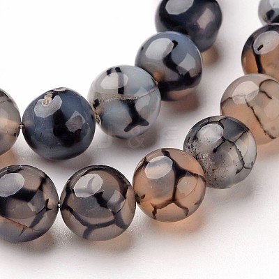 Natural Dragon Veins Agate Beads Strands X-G-D845-03-8mm-1