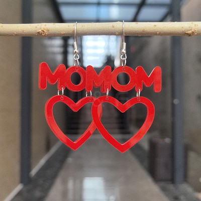 Mother's Day Acrylic Dangle Earrings WGE1768-04-1