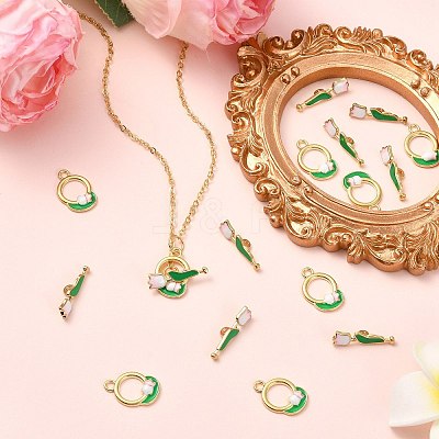 10Pcs Zinc Alloy Enamel Toggle Clasps FIND-CJ0004-98-1